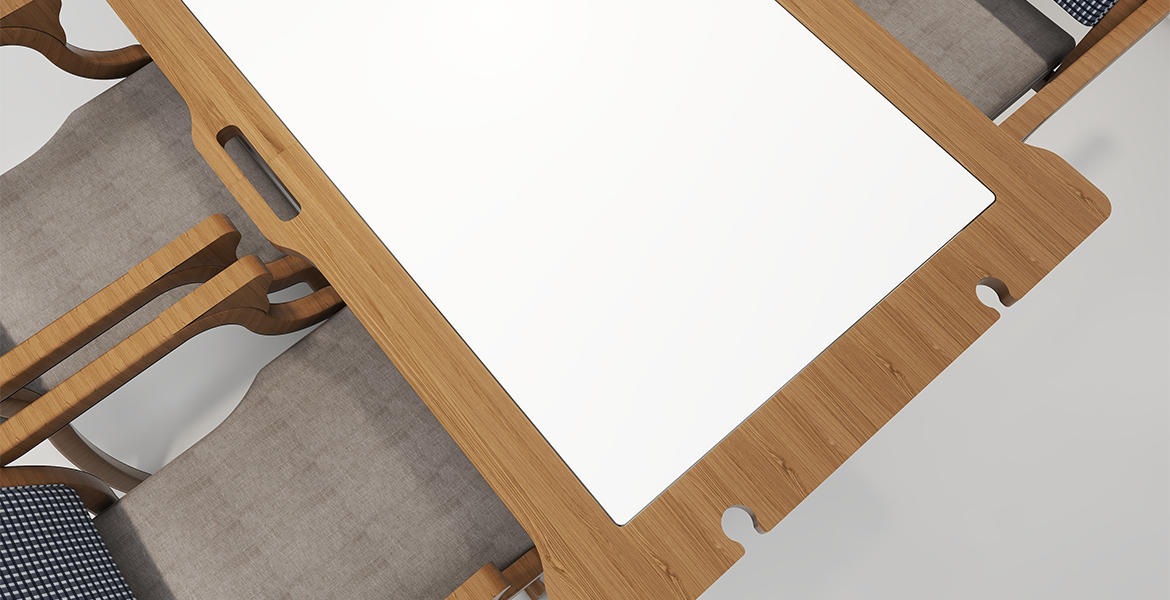 EF-T02 Fireproof elderly care table (Rectangular)