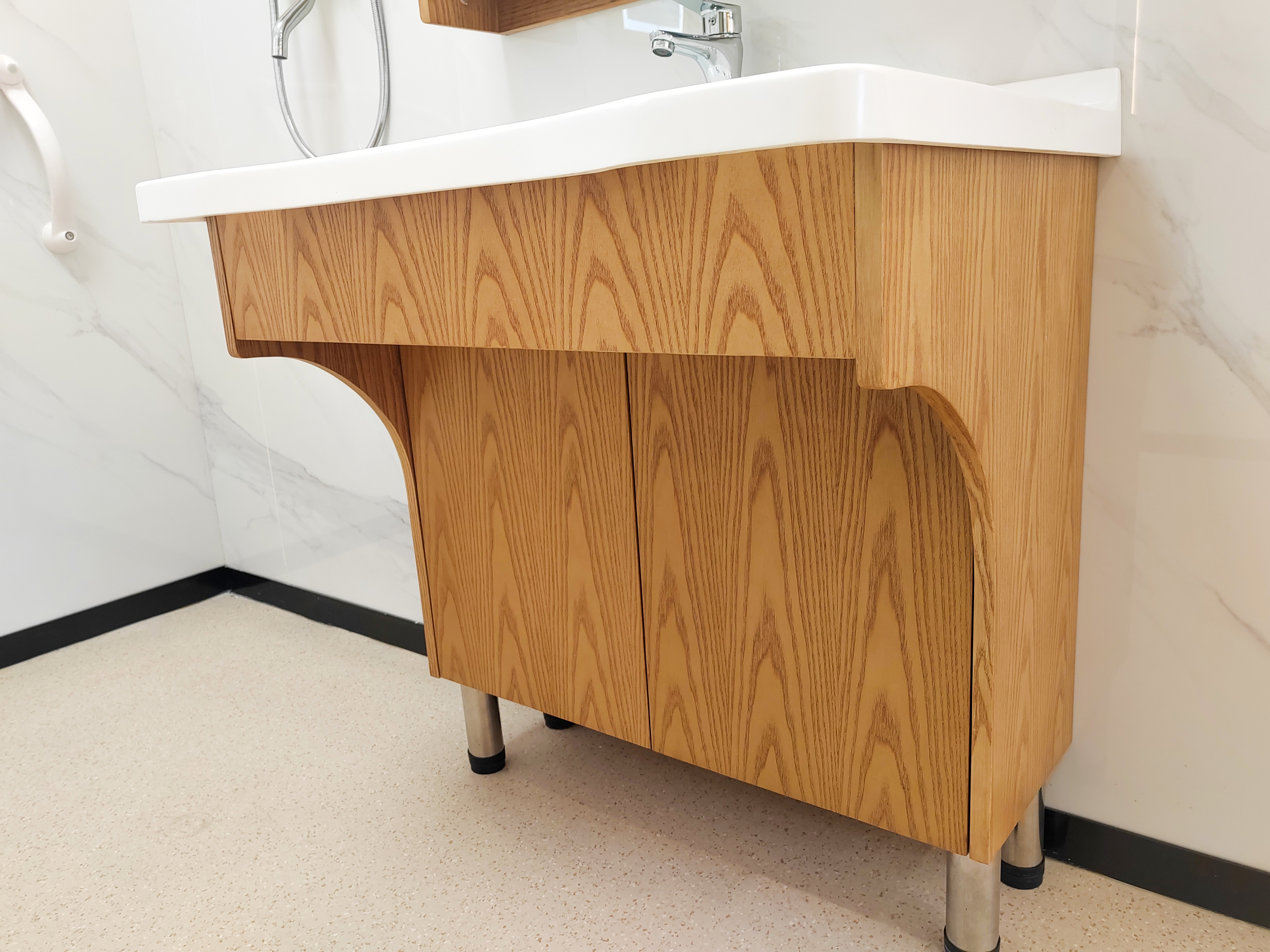 EF-O01 Mirror cabinet integrated washbasin