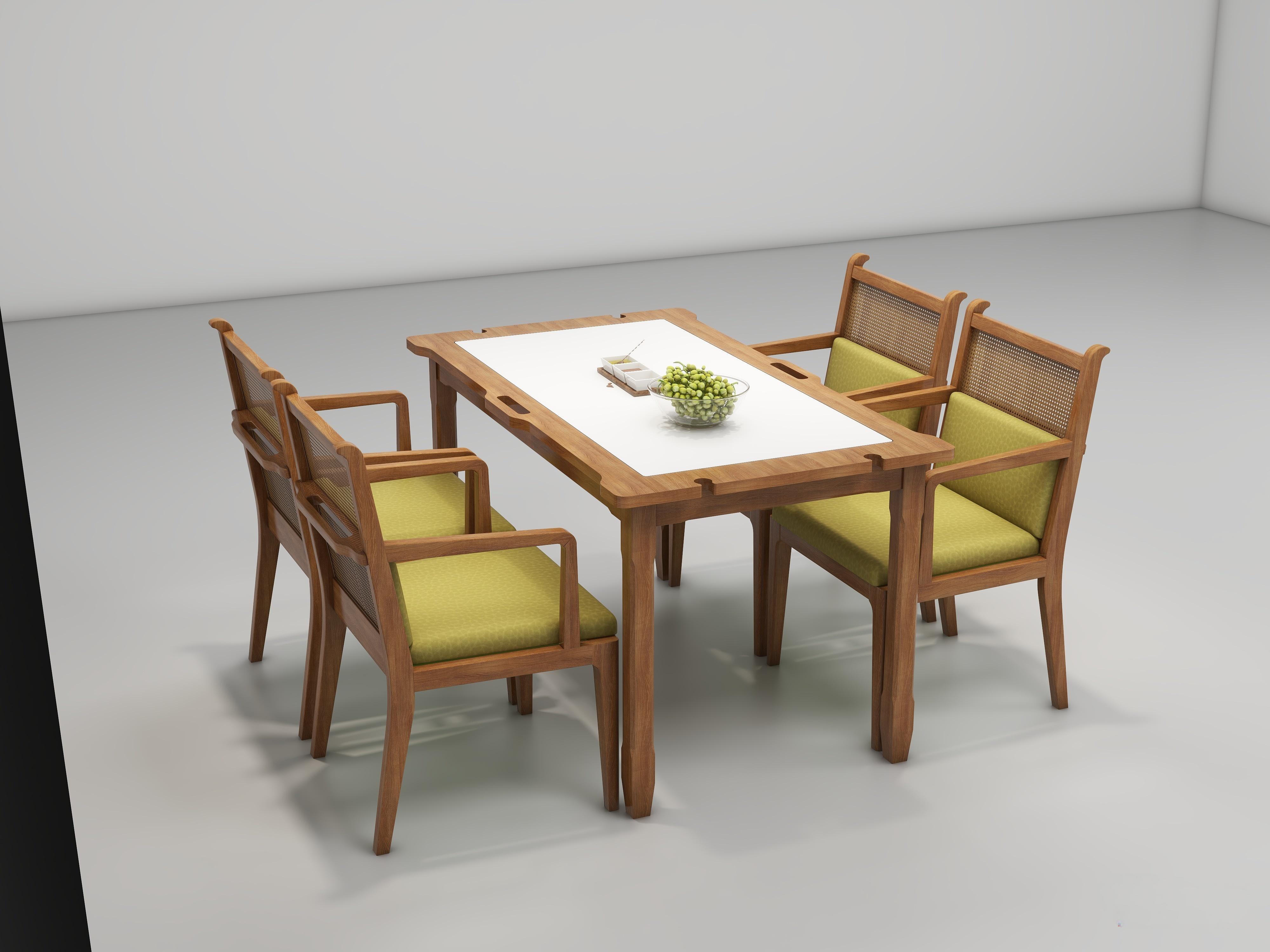 EF-C03 Elderly care chair (Wicker)  Rendering image