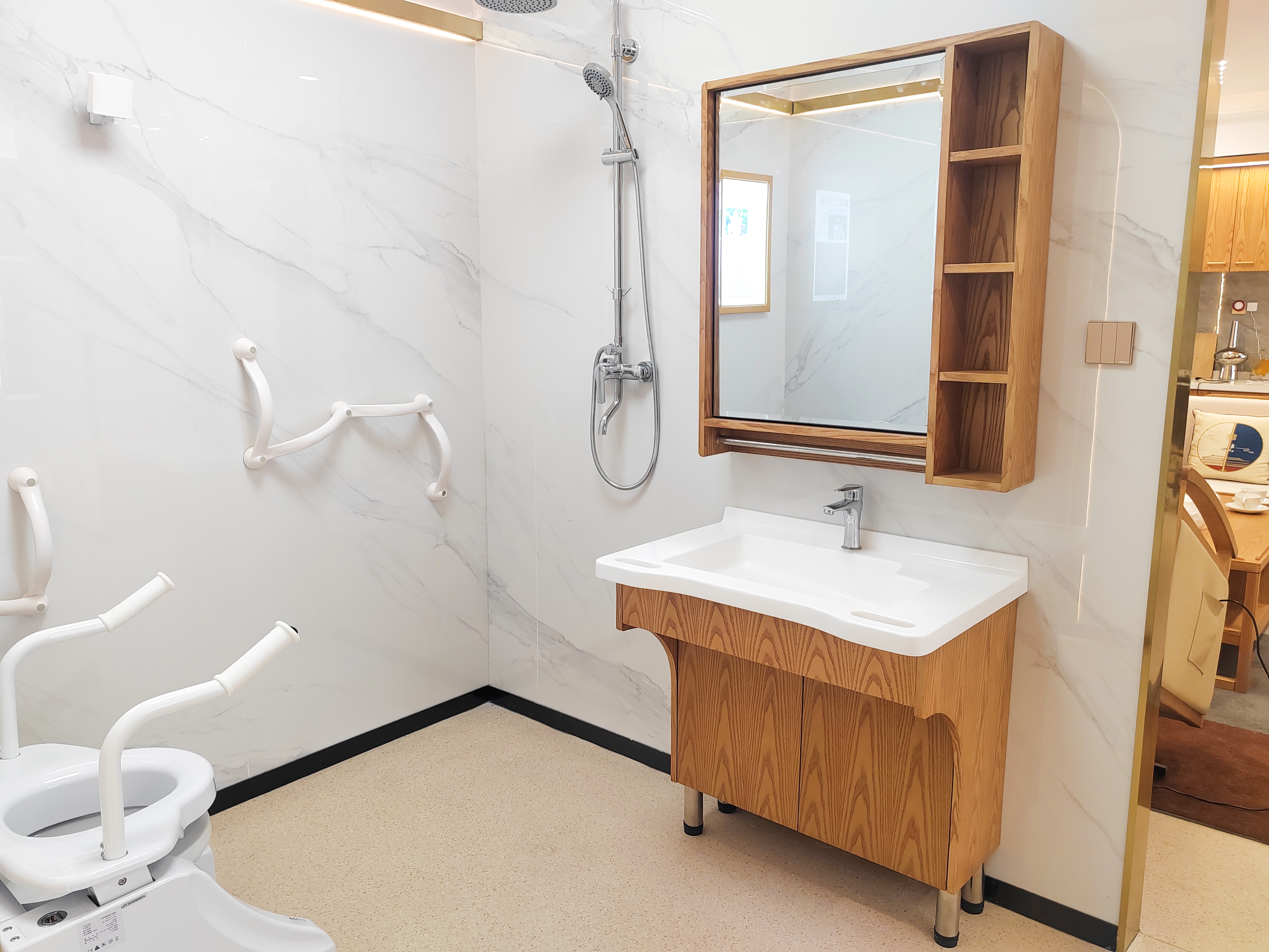 EF-O01 Mirror cabinet integrated washbasin Real shot