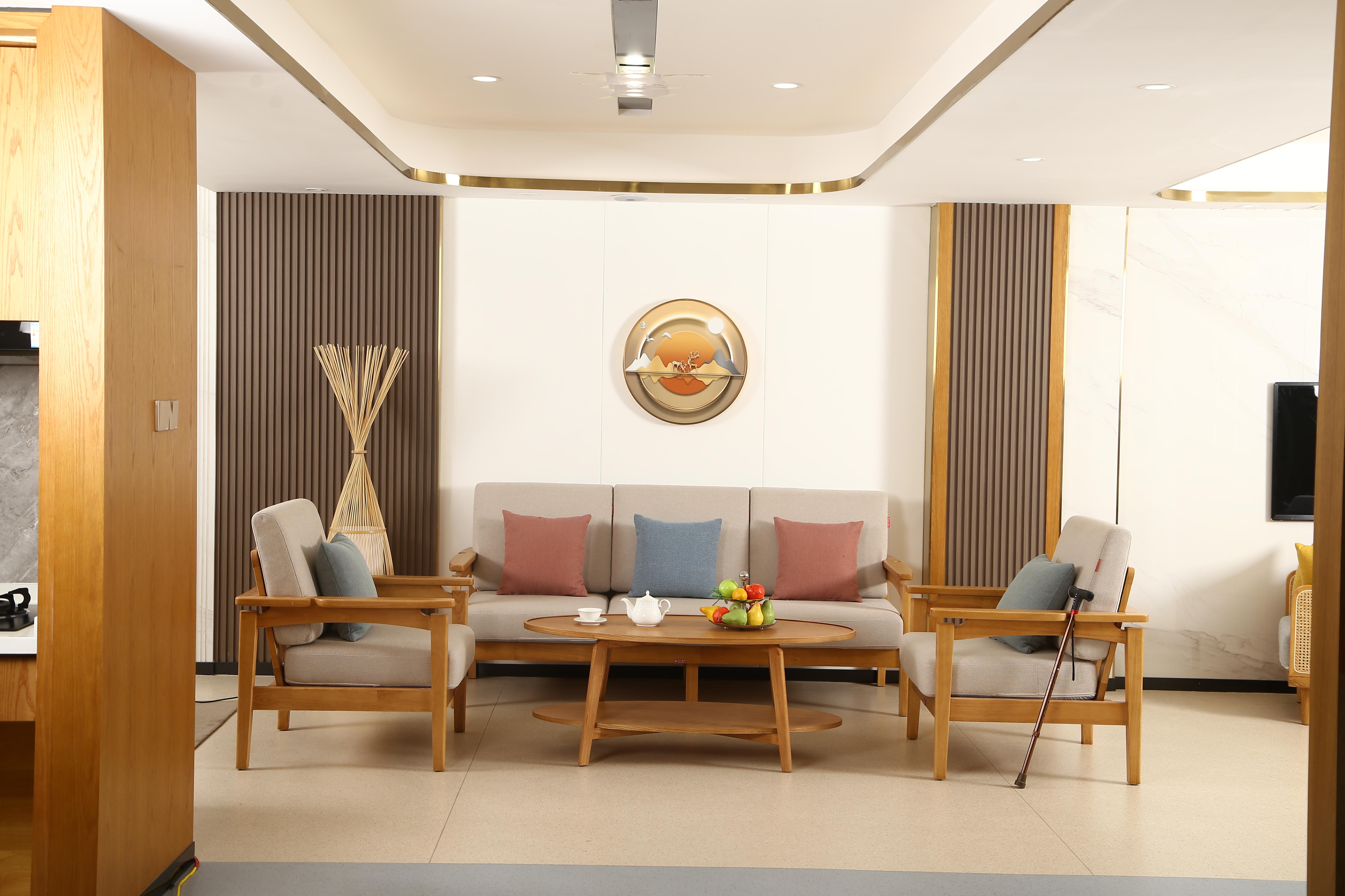EF-S03 Elderly care sofa (Three-seat)  Showroom real shot rendering