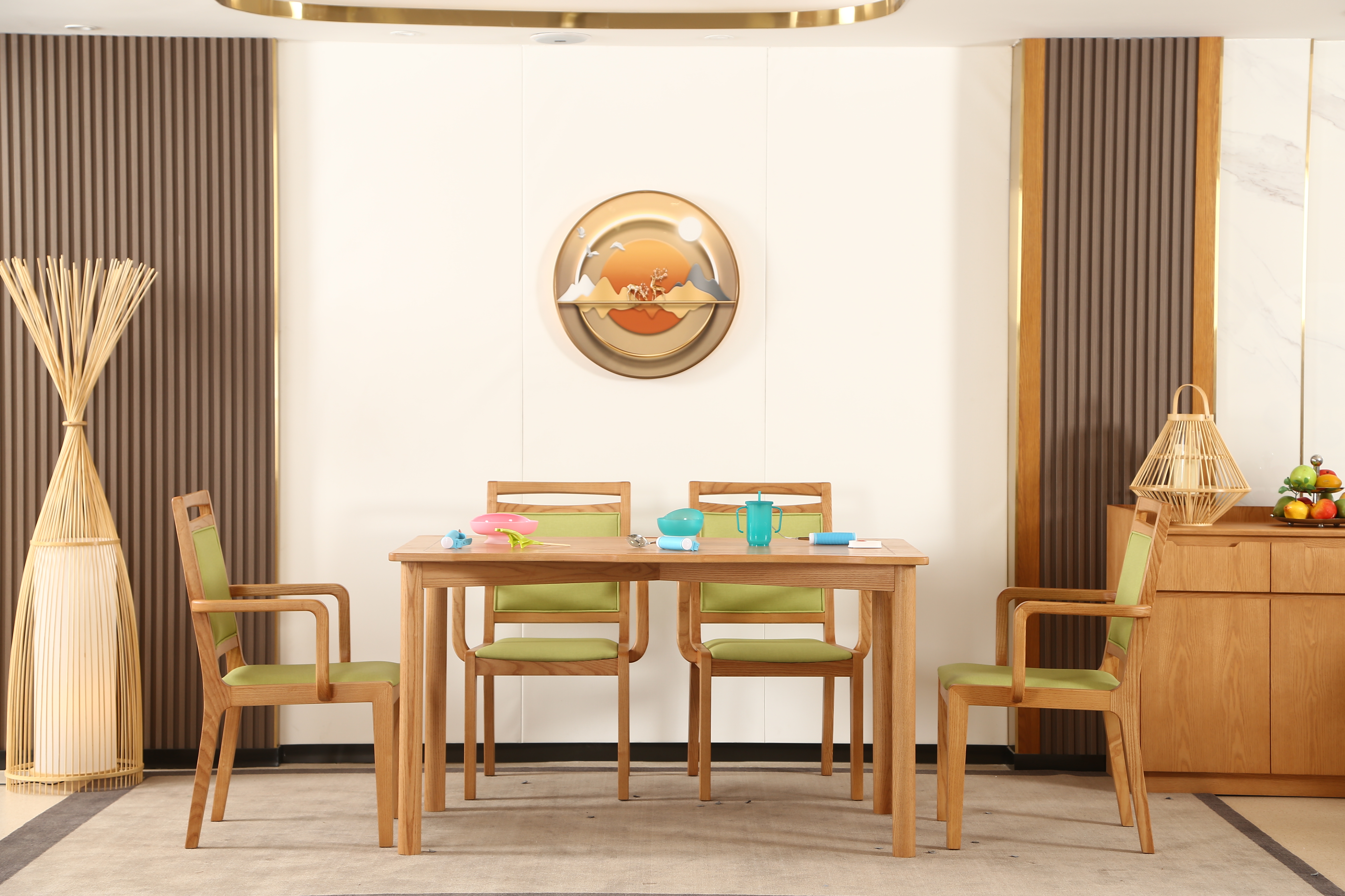 EF-T04 Elderly care table (Wave)  Showroom real shot rendering